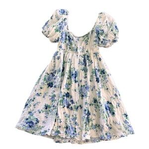 Altar’dSTATE Blue and White Floral Dress